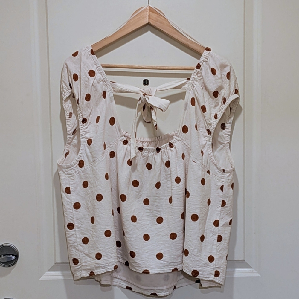 EUC Penningtons 1X/2X Linen and Cotton Blend Polka Dot Co-Ord Set - Picture 4 of 6